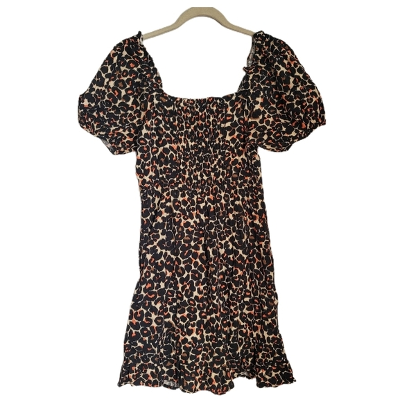 Who What Wear Dress Womens XS Leopard Print Short Sleeve - Picture 8 of 10